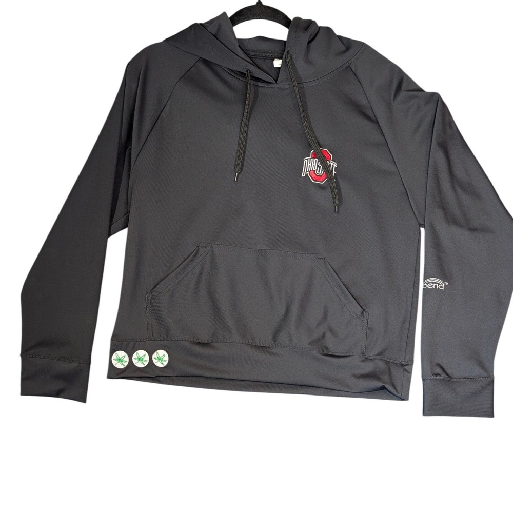 Bend Active Ohio State Buckeyes Performance Hoodie Black XL Buckeye Leaf Logo